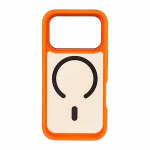 Suojakuori laitteelle iPhone 18 Pro / 17 Pro: Forcell F-Protect Smoke Hybrid Premium, MagSafe-yhteensopiva, väri: oranssi