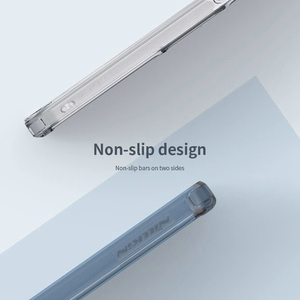 Nillkin Nature Pro TPU Suojakuori iPhone 15 Plus:lle läpinäkyvä sininen