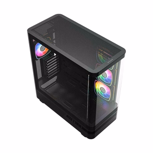 MODECOM Volcano AQ100 ARGB -miditornikotelo, musta