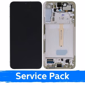 LCD Display Compatible With Samsung S906 S22 Plus With Frame / Violet / (Service Pack)
