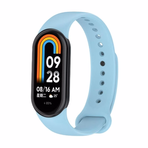 SILIKONIHIHNA MI BAND 8/M8 (9). VAALEANSININEN