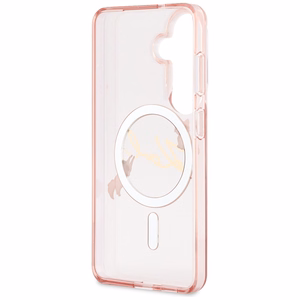 Karl Lagerfeld suojakuori IML KC Script MagSafe Samsung Galaxy S26:lle pinkki