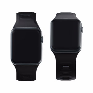 3mk-silikoniranneke Apple Watchille, 38/40/41/42 mm, musta, pieni koko