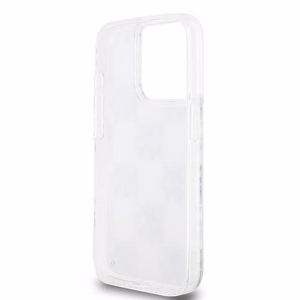 DKNY Liquid Glitter Multilogo Suojakuori iPhone 15 Pro:lle - valkoinen