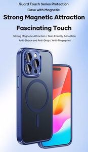 Rock Guard Touch Matte Series Magnetic Case for Iphone 15 Plus black
