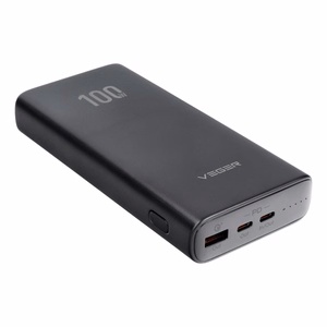 Ulkoinen akku Veger T100 (W2032C-100) PD QC3.0 5A 100W 20000 mAh musta