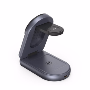 Tech-Protect A53 MagSafe Qi2.2 25 W langaton 3-in-1-latausasema – tummanharmaa