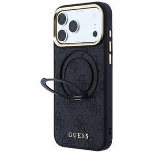 Guess Ring Stand 360 4G Classic Logo MagSafe suojakuori malleille iPhone 17 Pro / 18 Pro, musta