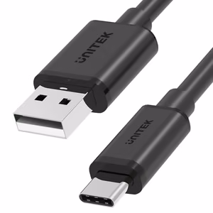 UNITEK USB-A — USB-C -kaapeli 25CM, Y-C480BK