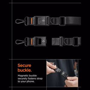 SPIGEN DA30M UNIVERSAL LANYARD STRAP CROSSBODY musta