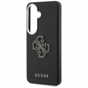 Guess suojakuori Grained Big 4G Metal Logo Samsung Galaxy S26:lle musta