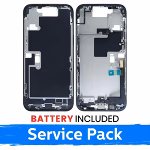 Apple iPhone 16 Pro Max keskikehysrunko + akku / Musta titaani / (Huoltopakkaus)