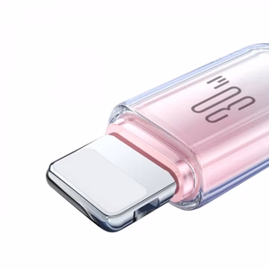 Joyroom S-A42 Crystal-Clear Series 30W USB-C - Lightning -kaapeli 1,2 m - valkoinen