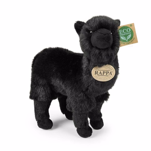 Rappa ympäristöystävällinen realistinen musta laamapehmolelu, 23 cm