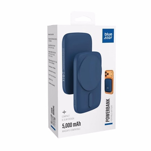 Powerbank yhteensopiva MagSafe Blue Star Slim DG-P8 15W 5000 mAh laivastonsininen