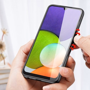 Dux Ducis Fino kotelo päällystetty nylon materiaalia Samsung Galaxy A22 4G harmaa
