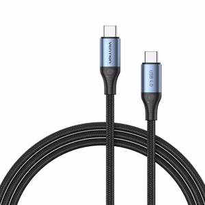 Vention USB 4.0 5A 40Gbps USB-C – USB-C kaapeli, punottu, 1 m