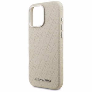 Karl Lagerfeld FW Stamped Karl MagSafe Suojakuori iPhone 16 Pro - beige