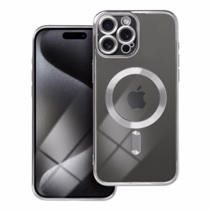 Suojakuori iPhone 15 PRO MAX:lle Electro Mag Cover yhteensopiva MagSafe-version kanssa hopeinen
