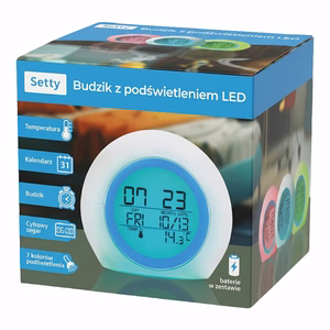 Setty herätyskello LED-valolla, sininen JZ-212