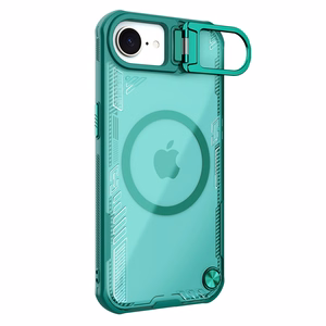 Nillkin Iceblade Prop Magneettinen Suojakuori jalustalla iPhone 16e / 17e:lle - vihreä