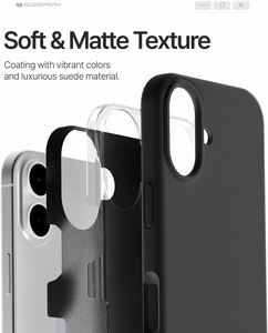 Mercury Pure MagSafe Silicon Suojakuori Apple iPhone 17 musta