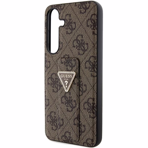 Guess Grip Stand 4G Triangle Strass Suojakuori Samsung Galaxy S24:lle - ruskea/ruskea