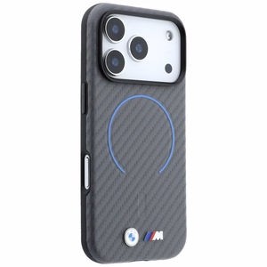 BMW M Carbon Printed Ring MagSafe -suojakuori iPhone 18 Pro / 17 Prolle – harmaa