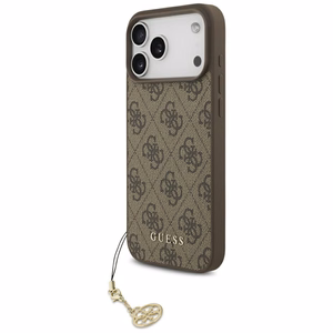 Guess 4G Charms Collection MagSafe Suojakuori iPhone 17 Pro Maxille - ruskea