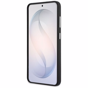 Karl Lagerfeld Grained Signature Metal Resin Logo -suojakuori Samsung Galaxy S26:lle - musta