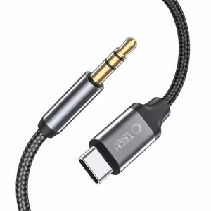 Tech-Protect UltraBoost USB-C / 3,5 mm mini jack -äänikaapeli, 1 m, musta
