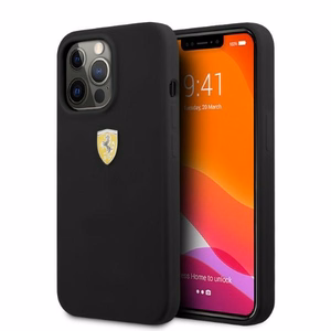 Ferrari FESSIHMP13LBK iPhone 13 Pro / 13 6.1" musta/musta kova Silikoninen Suojakuori MagSafe