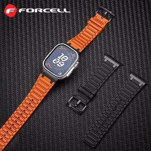 Hihna Apple Watch:lle Forcell F-Design FA06 silikoninen reikä 38 / 40 / 41 mm oranssi