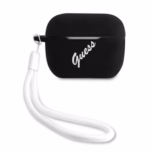 Guess GUACAPLSVSBW AirPods Pro suojus musta/valkoinen Silikoni Vintage