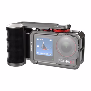 Metallinen suojakotelo Puluz-kahvalla DJI Osmo Action 5 Pro / Action 4 / Action 3:lle