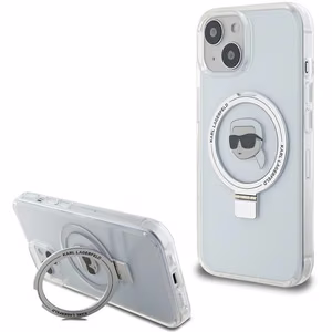 Karl Lagerfeld Suojakuori iPhone 15 6.1 KLHMP15SHMRSKHH valkoinen HC MagSafe Ringstand KH