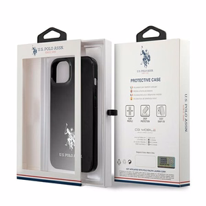 US Polo USHCP13SUMHK iPhone 13 mini 5.4" musta/musta kovakotelo Hevoset Logo