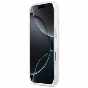 Guess IML Gradient Script Metal MagSafe Suojakuori iPhone 17 Pro:lle - Valkoinen