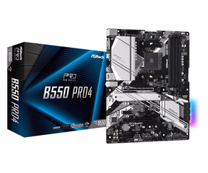 ASROCK AMD B550 SAM4 ATX 2xPCI-Express 3.0 1x 1xPCI-Express 3.0 16x 2xM.2 1xPCI-Express 4.0 16x Memory DDR4 Memory slots 4 1x15pin D-sub 1xHDMI 1xUSB type C 5xUSB 3.2 1xPS/2 1xRJ45 3xAudio port B550PRO4 (Mainboard)