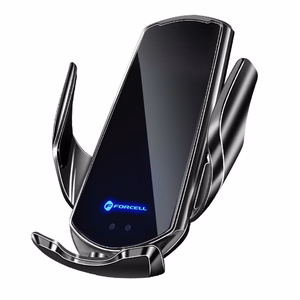 Wireless car phone holder automatic Forcell F-Grip HS1 Qi 15W windshield / air vent black