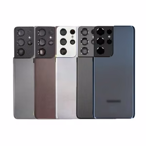 Back Cover Compatible With Samsung G998 S21 Ultra / Phantom Black / (With Camera Lens) OEM
