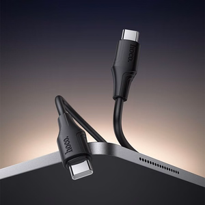 Hoco silikoninen USB-C - USB-C -kaapeli 3A 60W 1 m X124 - musta