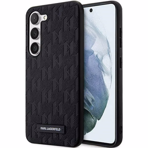 Karl Lagerfeld Saffiano Mono Metal Logo Suojakuori Samsung Galaxy S24+:lle - musta