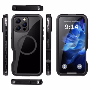 Suojakuori iPhone 16 PRO MAX:lle Shellbox GT vedenpitava MagSafe-yhteensopiva musta