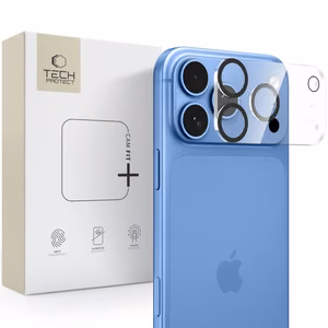 Läpinäkyvä karkaistusta lasista valmistettu Tech-Protect Cam Fit+ -kameransuoja Apple iPhone 18 Pro Max -puhelimelle