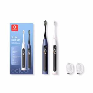 Oclean X Lite Duo Set sähköhammasharjasetti, tummansininen/harmaa