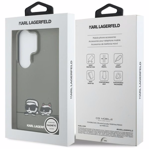 Karl Lagerfeld suojakuori IML Peekaboo Karl ja Choupette MagSafe Samsung Galaxy S26 Ultra:lle musta