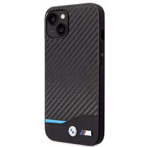 Case BMW BMHCP14M22NBCK iPhone 14 Plus 6.7 "black / black Leather Carbon