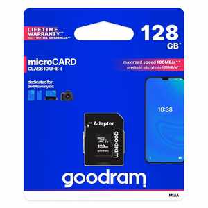 GoodRam muistikortti 128GB microSDXC cl. 10 UHS-I 100 / 10 MB/s + sovitin