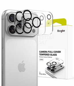 Ringke Camera Full Cover -kameransuojalasi, 2 kpl:n pakkaus iPhone 18 Pro -mallille, musta